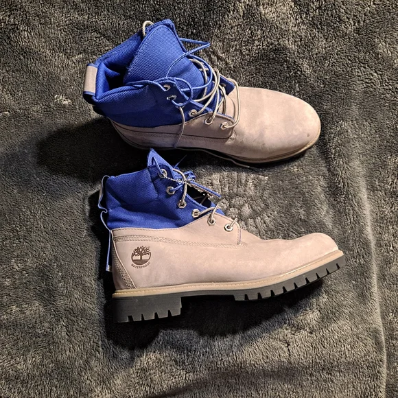 Timberland | Shoes | Timberland Blue And Gray Boots | Poshmark display picture 1